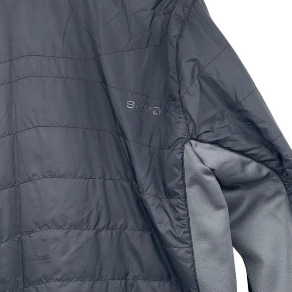 Spyder Men’s Size Large Peak Insulator puffer black jacket coat lightweight New - Picture 6 of 14